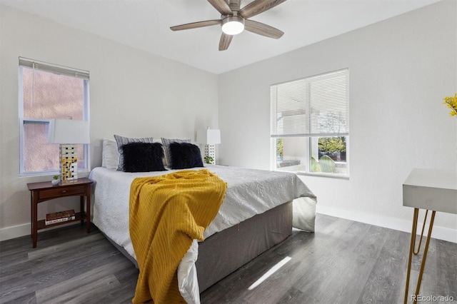 3929 Federal Blvd, Denver, CO 80211 - bedroom featuring wood finished floors, baseboards, and ceiling fan