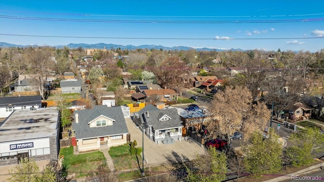 3929 Federal Blvd, Denver, CO 80211 - aerial view of residential area featuring a mountainous background