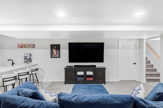 view of carpeted living room