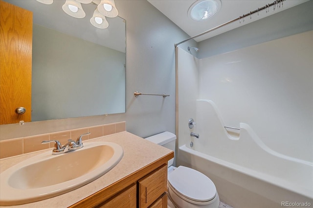 32800 E 137th Way, Brighton, CO 80603 - full bathroom with toilet, vanity, and washtub / shower combination