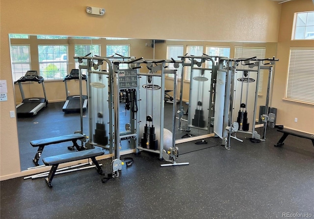 view of exercise room