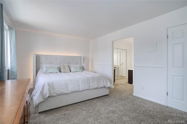 view of carpeted bedroom