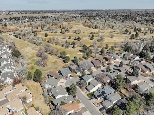 bird's eye view with a residential view