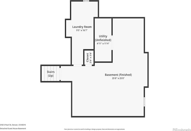 2102 S Pearl St, Denver, CO 80210 - view of property floor plan