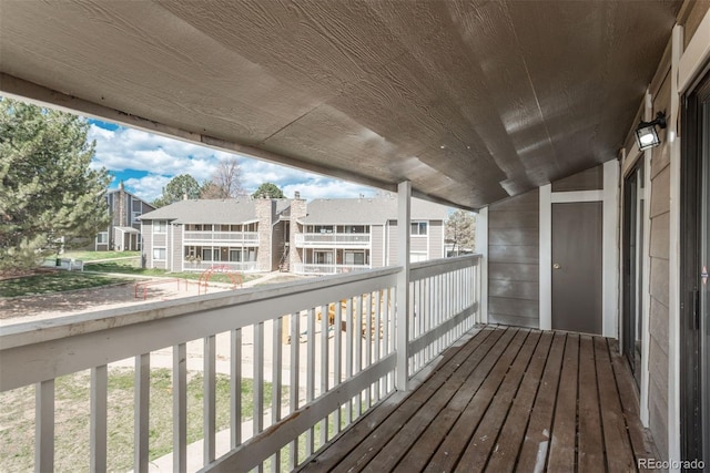 18071 E Kentucky Ave Unit 203, Aurora, CO 80017 - wooden deck with a residential view