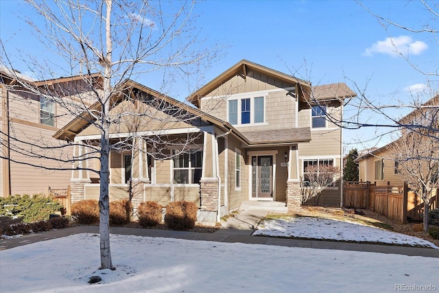 view of craftsman inspired home