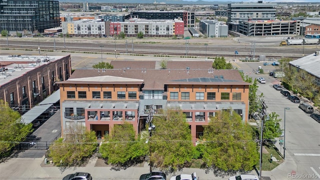 aerial view with a view of city