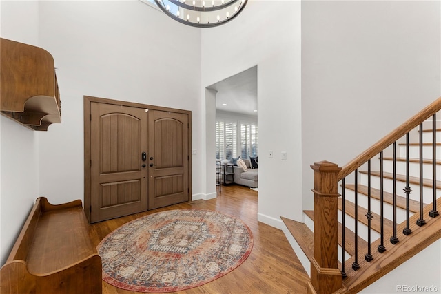 entryway featuring wood-type flooring