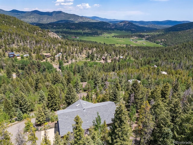 6882 Snowshoe Trl, Evergreen, CO 80439 - aerial view of a mountain backdrop