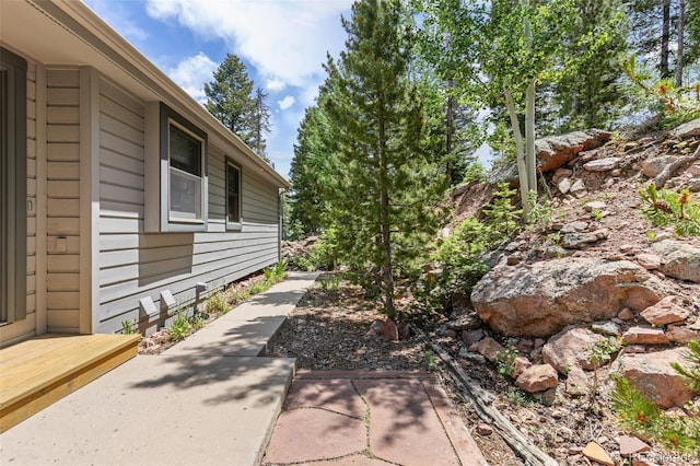 6882 Snowshoe Trl, Evergreen, CO 80439 - view of yard featuring a patio area