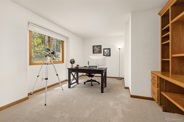 6882 Snowshoe Trl, Evergreen, CO 80439 - office area with carpet floors and baseboards