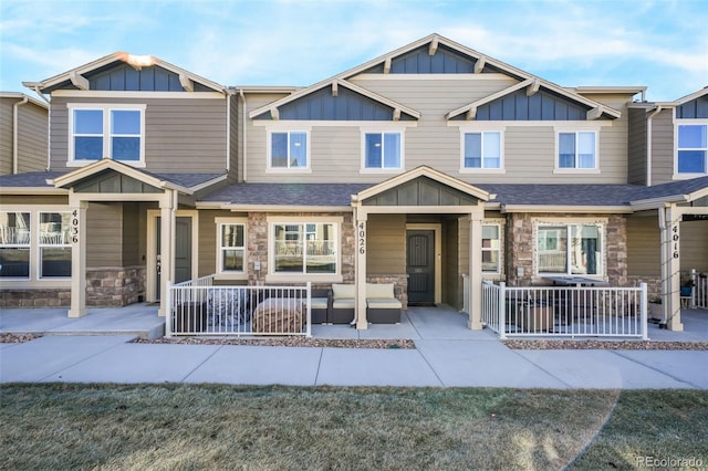 4026 Tiberias Pt, Colorado Springs, CO 80916 - craftsman inspired home featuring outdoor lounge area