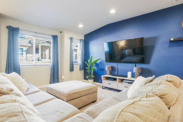 4026 Tiberias Pt, Colorado Springs, CO 80916 - living room with vaulted ceiling