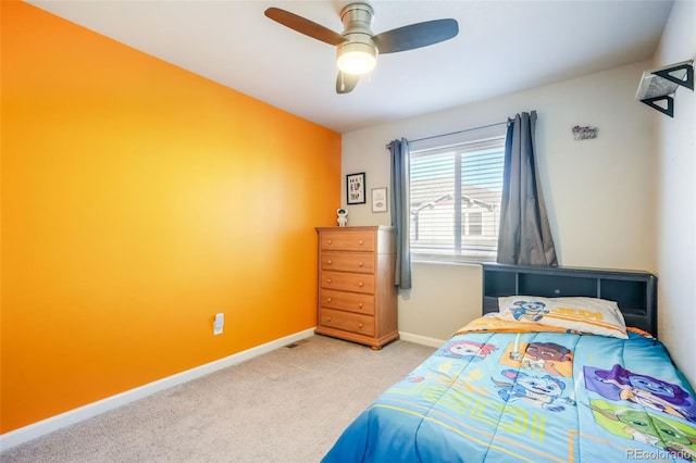 4026 Tiberias Pt, Colorado Springs, CO 80916 - carpeted bedroom featuring ceiling fan