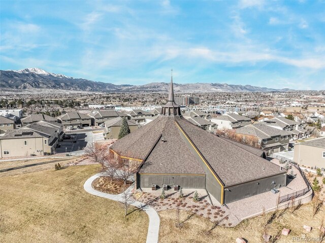 4026 Tiberias Pt, Colorado Springs, CO 80916 - bird's eye view featuring a mountain view