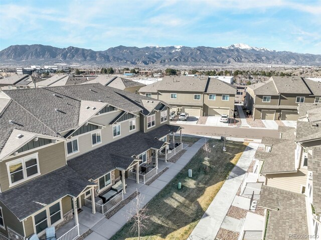 4026 Tiberias Pt, Colorado Springs, CO 80916 - aerial view with a mountain view