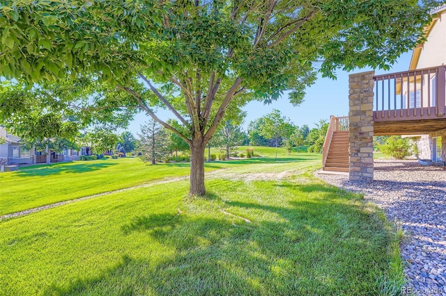 16626 Las Brisas Dr, Broomfield, CO 80023 - view of grassy yard with stairs