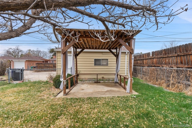 view of outbuilding with a fenced backyard