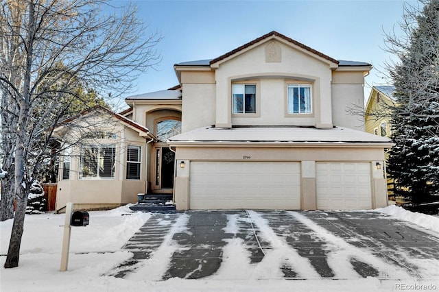 view of property with a garage