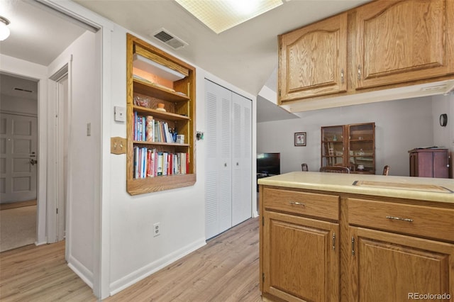 kitchen featuring light hardwood / wood-style floors