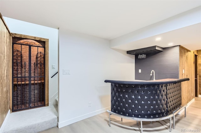 10295 E Evans Ave Unit 114, Aurora, CO 80247 - indoor wet bar with wood finished floors and recessed lighting