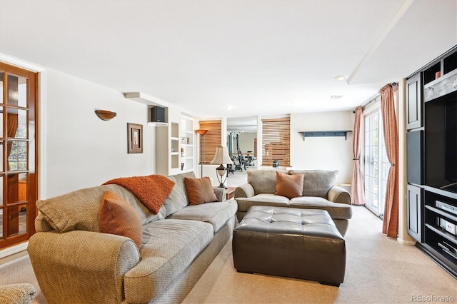 9416 Kemper Dr, Lone Tree, CO 80124 - living room featuring light colored carpet