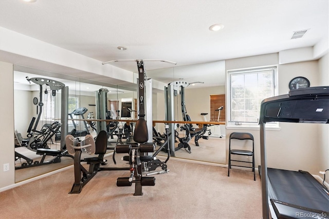 9416 Kemper Dr, Lone Tree, CO 80124 - exercise room featuring carpet floors and recessed lighting