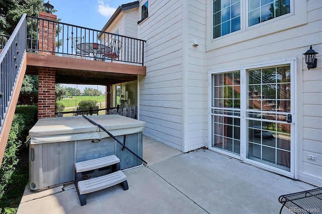 9416 Kemper Dr, Lone Tree, CO 80124 - patio / terrace featuring a hot tub and a patio