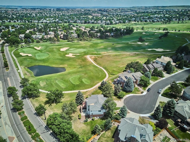 9416 Kemper Dr, Lone Tree, CO 80124 - aerial view of residential area with a large body of water and a golf course