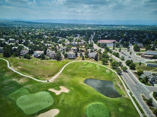 9416 Kemper Dr, Lone Tree, CO 80124 - aerial perspective of suburban area with a nearby body of water and a golf club