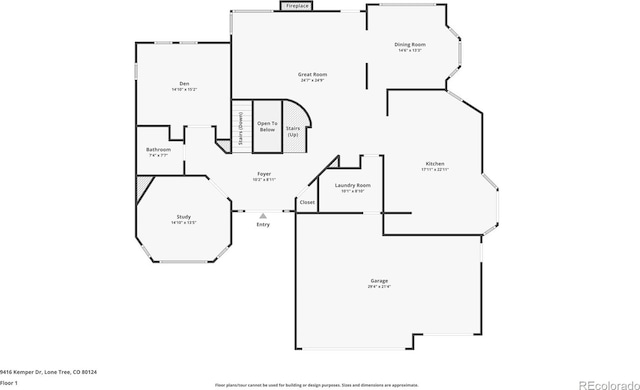 9416 Kemper Dr, Lone Tree, CO 80124 - view of room layout