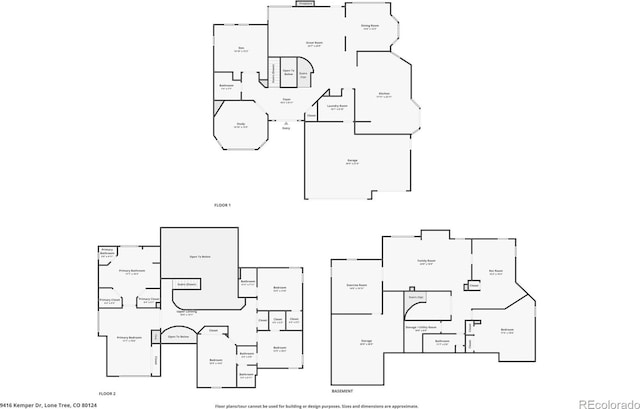9416 Kemper Dr, Lone Tree, CO 80124 - view of home floor plan