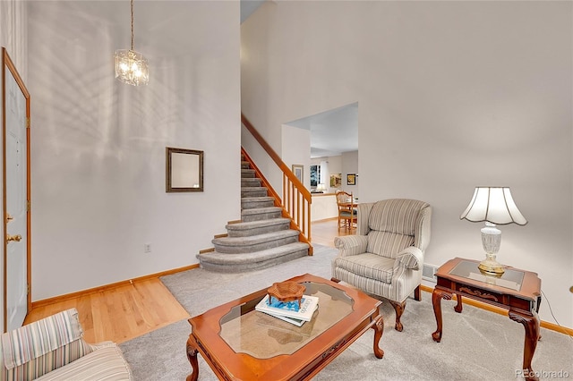 9717 Castle Ridge Cir, Highlands Ranch, CO 80129 - living room featuring stairway and wood finished floors