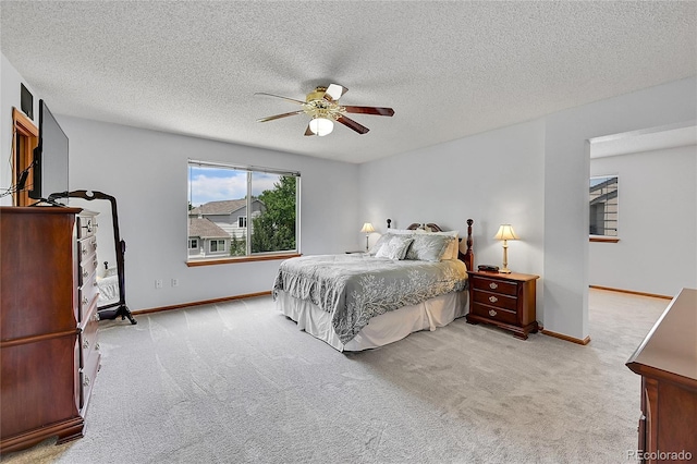 9717 Castle Ridge Cir, Highlands Ranch, CO 80129 - bedroom with carpet floors, a textured ceiling, and ceiling fan