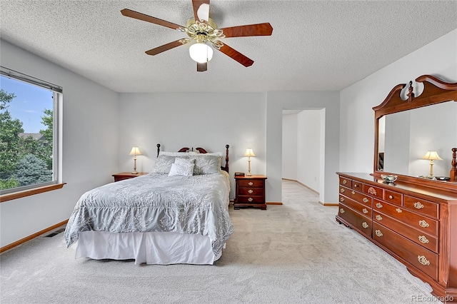 9717 Castle Ridge Cir, Highlands Ranch, CO 80129 - carpeted bedroom with a textured ceiling and a ceiling fan