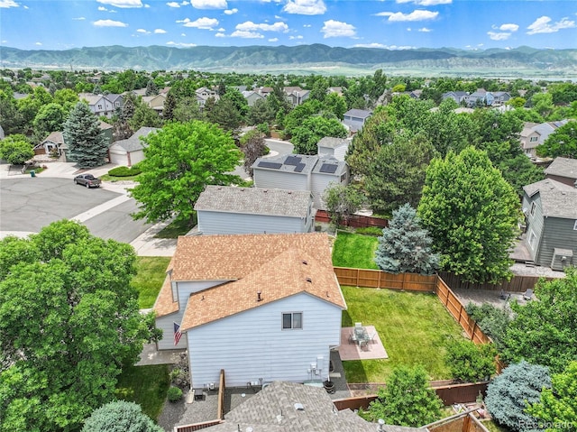 9717 Castle Ridge Cir, Highlands Ranch, CO 80129 - aerial perspective of suburban area with a mountainous background