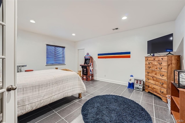 view of tiled bedroom