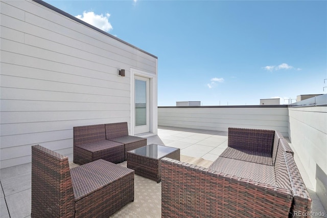 view of patio / terrace featuring an outdoor living space