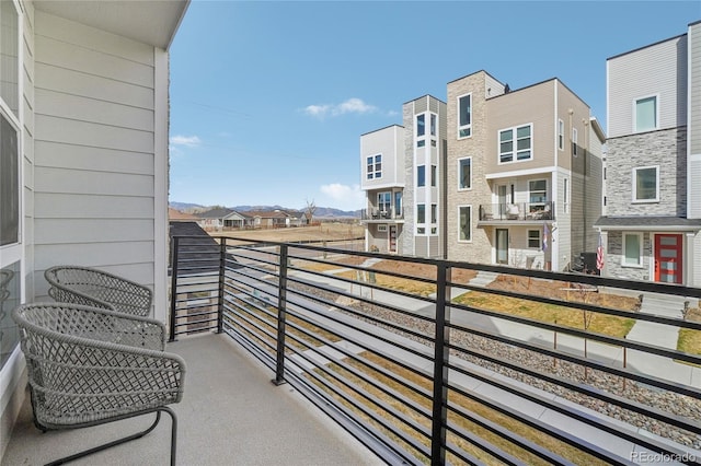 balcony with a residential view