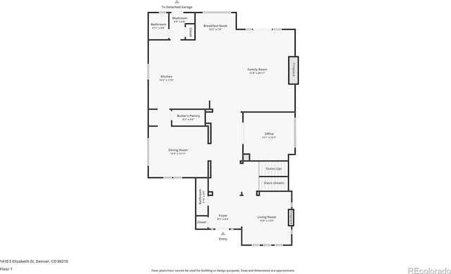 1410 S Elizabeth St, Denver, CO 80210 - home floor plan