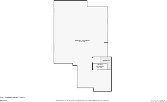 1410 S Elizabeth St, Denver, CO 80210 - floor plan / room layout