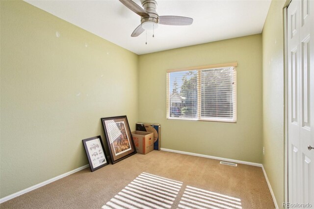 4759 S Xenophon St, Morrison, CO 80465 - unfurnished bedroom with carpet floors and a ceiling fan