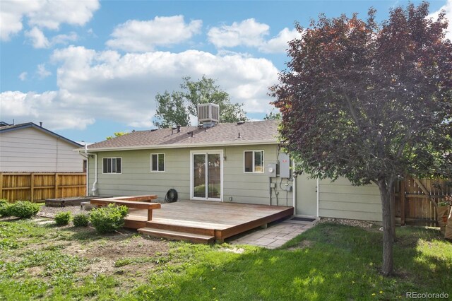 4759 S Xenophon St, Morrison, CO 80465 - rear view of house with a wooden deck