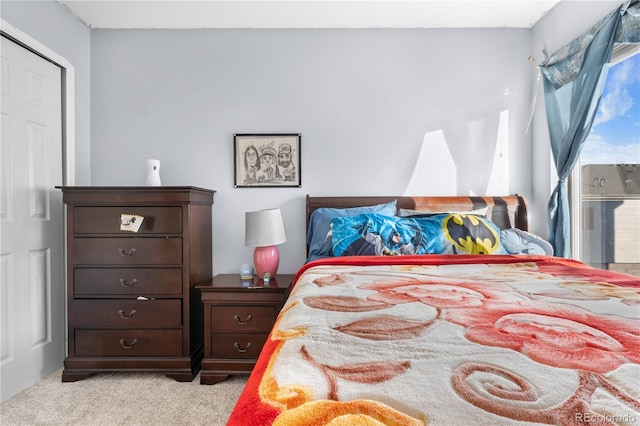 view of carpeted bedroom