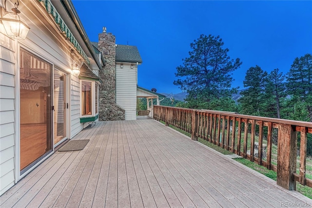 view of deck at dusk