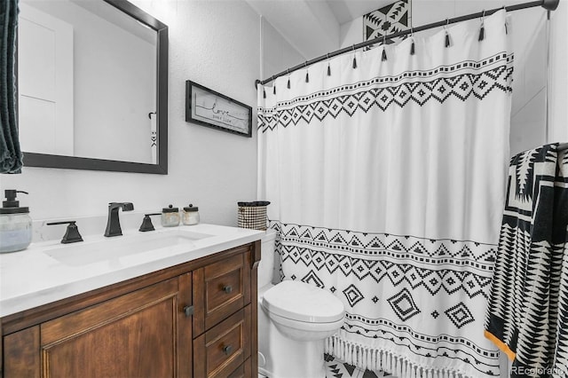 663 Brookside Dr, Bailey, CO 80421 - bathroom with vanity and a shower with curtain
