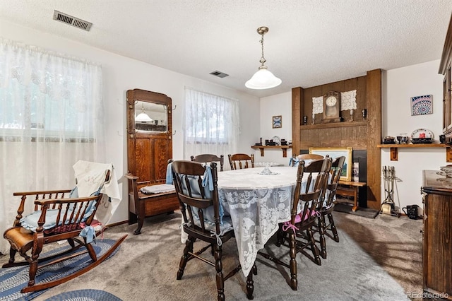 2516 S Cimarron St, Aurora, CO 80014 - dining room with carpet floors and a textured ceiling