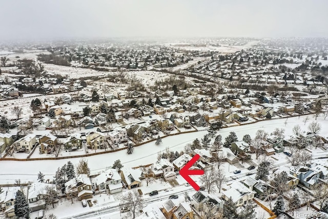 view of snowy aerial view