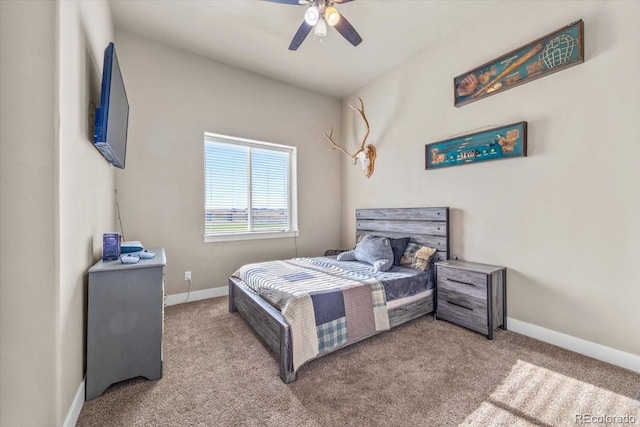 45425 Wolf Creek Dr, Bennett, CO 80102 - carpeted bedroom featuring baseboards and a ceiling fan