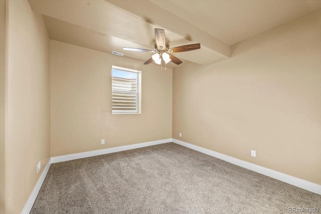 45425 Wolf Creek Dr, Bennett, CO 80102 - carpeted empty room with ceiling fan and baseboards